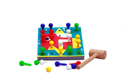 wonderLearn Hammer and Peg Toy for 2+ Year Old Boy/ Girl/ Child- Motor Skill, Early Development Pretend Play Toy, Fun Learning Educational Game