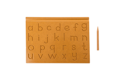 wonderLearn Wooden English and Math Tracing Board with Pencil for 3+ Year Old- Letters Alphabets Numbers Learning Writing Practice Educational Toy