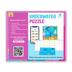 wonderLearn Underwater Maths Puzzle for 3+ Years Old- Counting, Addition, Subtraction and Puzzle For Kids