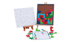 wonderLearn Tetris Board Aryabhatta Maths Puzzle for 3+ Year Old - Fun Learning Practice Math Games, Analytical Skills, Learn Counting, Addition & Subtraction