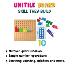 wonderLearn Math Blocks Pattern Matching Ten Base Puzzle Game for 3+ Year Old Kids- STEM Brain Games, Math Flashcards/ Number Flashcards, Educational SMART Toy