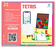 wonderLearn Tetris Board Aryabhatta Maths Puzzle for 3+ Year Old - Fun Learning Practice Math Games, Analytical Skills, Learn Counting, Addition & Subtraction